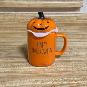 Rae Dunn happy Halloween mug with topper